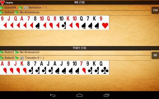Belot online (Bridge-Belote)