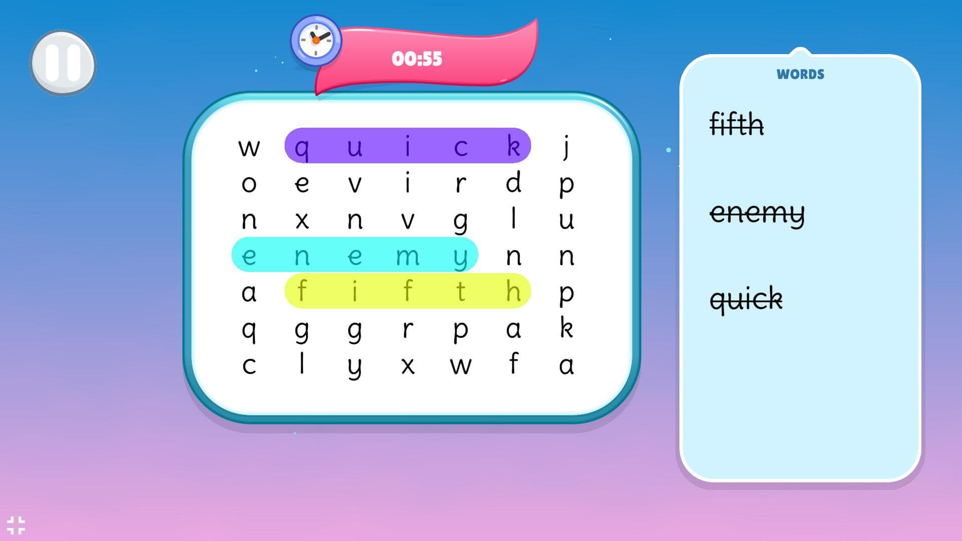 Memo Word Search