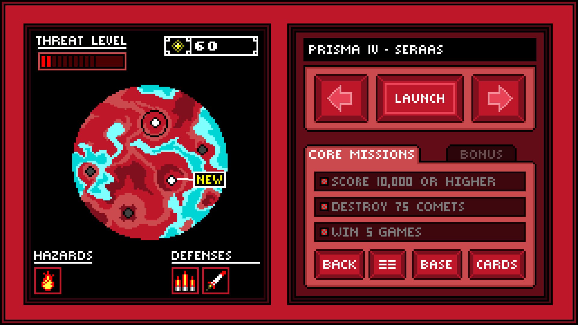 Missile Cards