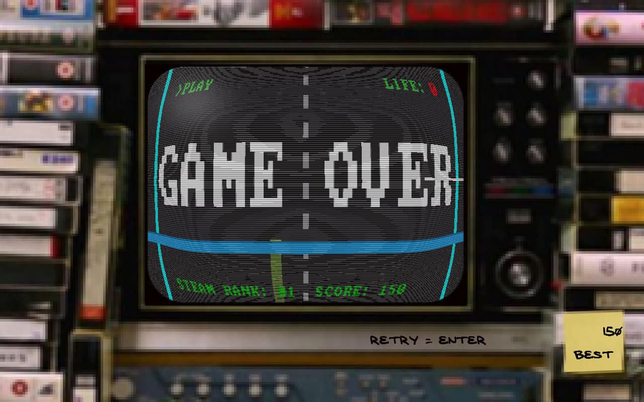 FIRST STEAM GAME VHS - COLOR RETRO RACER: MILES CHALLENGE