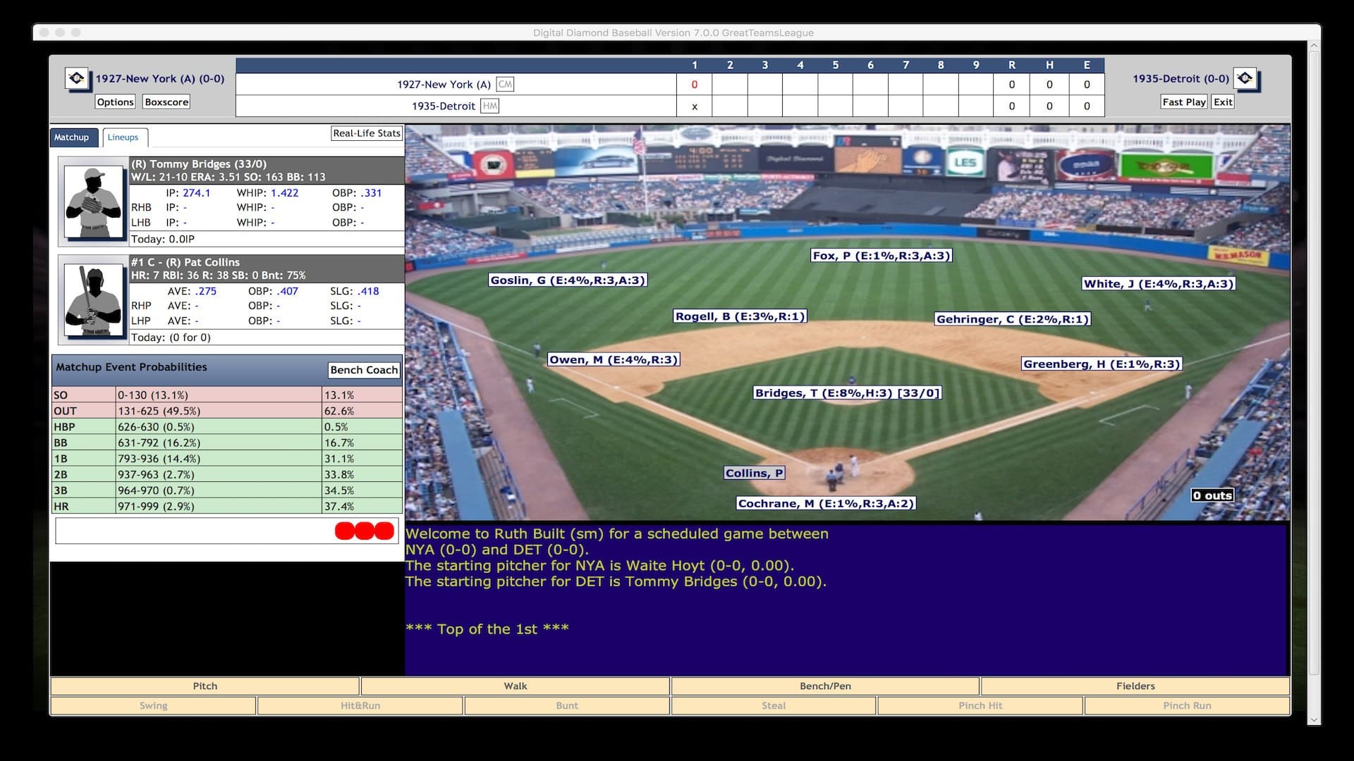 Digital Diamond Baseball