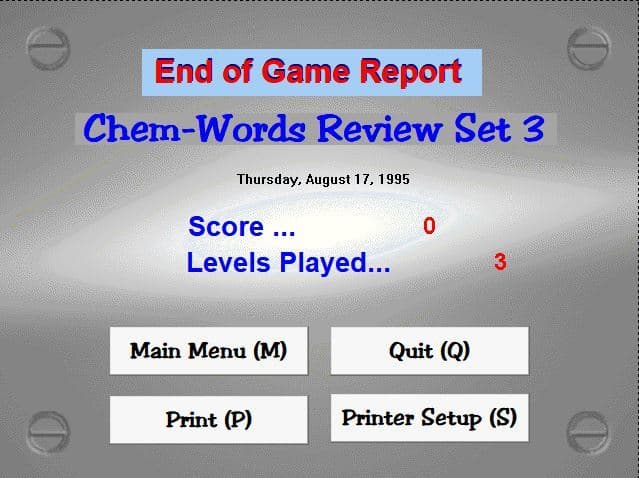 Chem-Words Review - Set 3