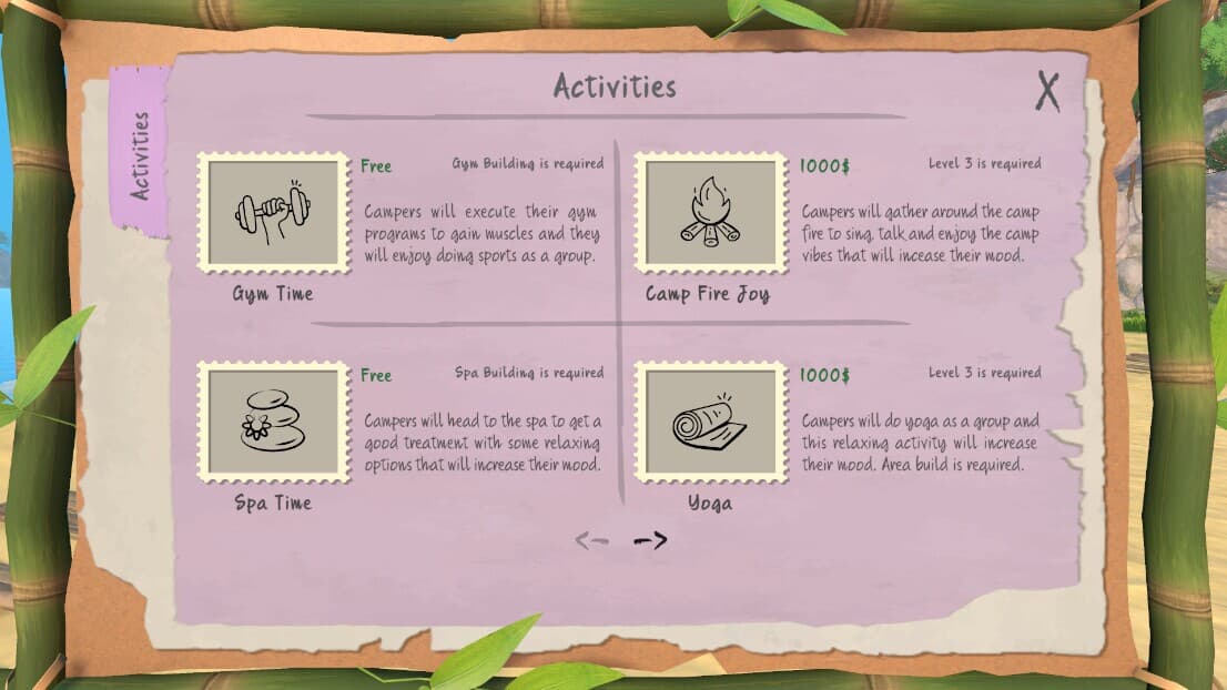 Gym Camp Simulator